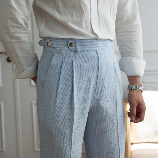 Riviera Seersucker Trousers