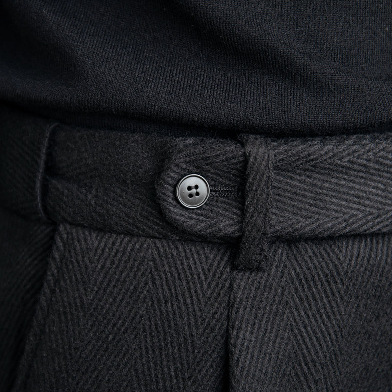 Giovanni Wool Herringbone Trousers