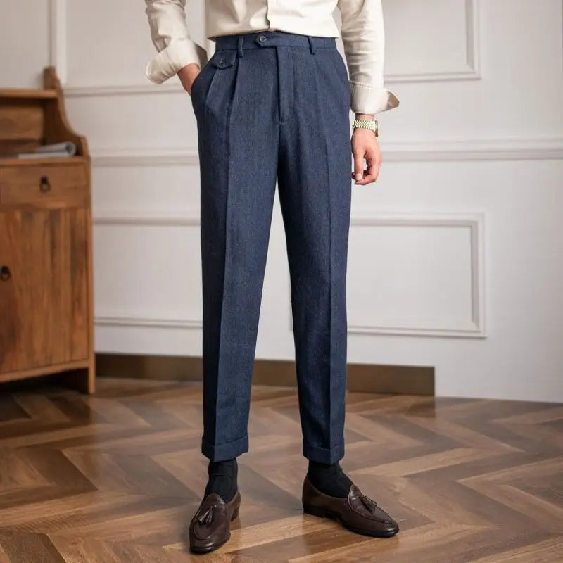 Donato Herringbone Trousers