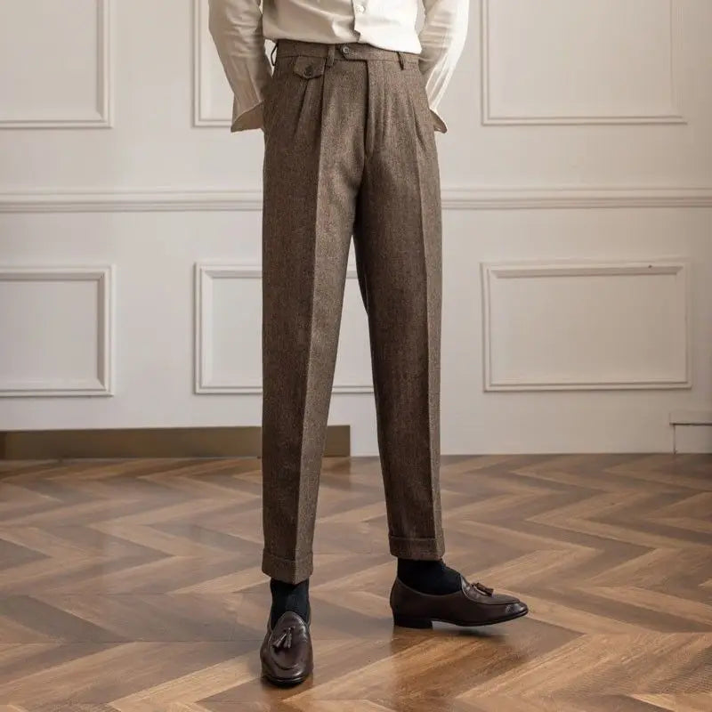 Donato Herringbone Trousers